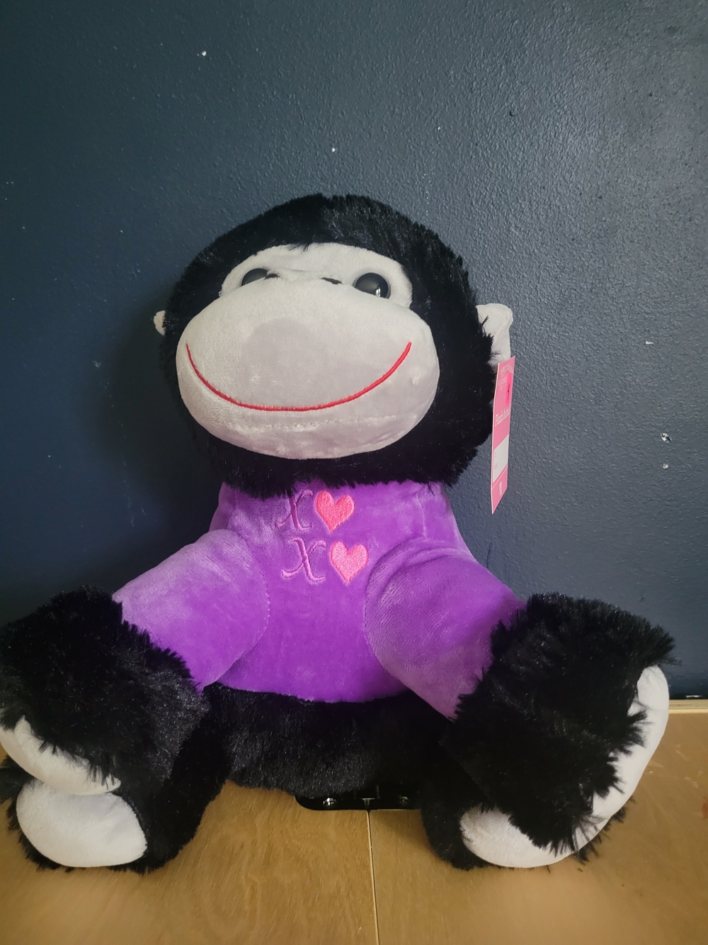 Plush Monkey Stuffed Animal in Purple Hoodie - Kids Toy